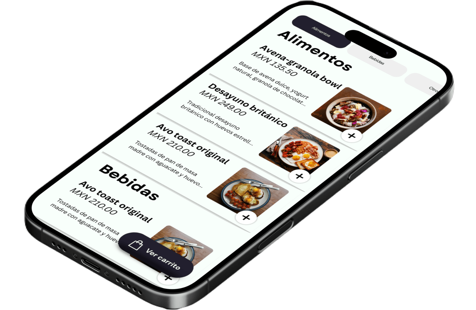 Crea y personaliza tu menú